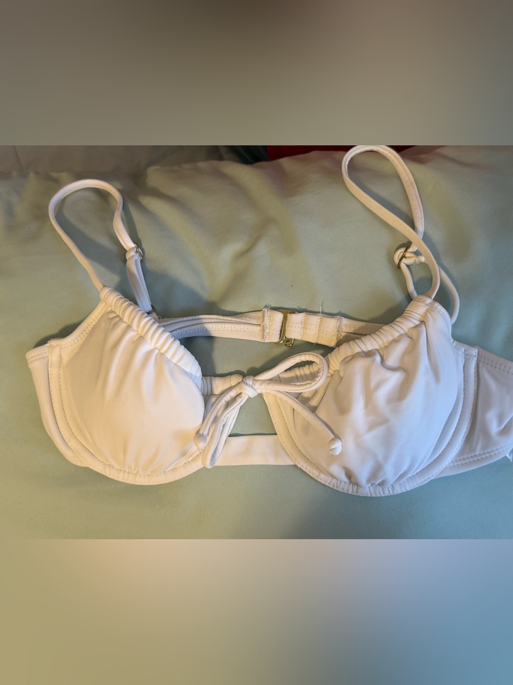 Xhilaration White Bikini Top Size Medium NWOT